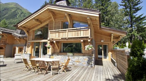 интерьер деревянного дома в стиле шале фото