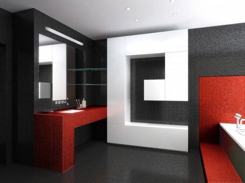 ванная комната в однокомнатной квартире дизайн фото