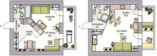 трехкомнатная квартира с проходной комнатой