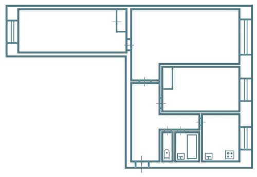 дизайн 1 комнатной квартиры брежневки