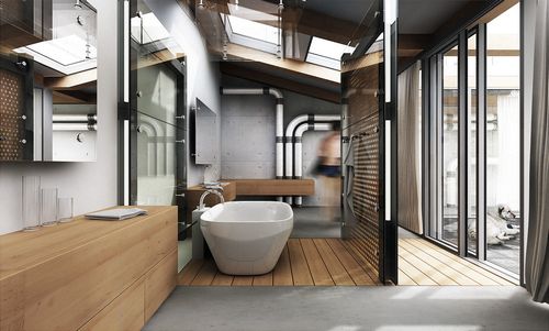 Ванная комната в стиле лофт фото интрерьера
