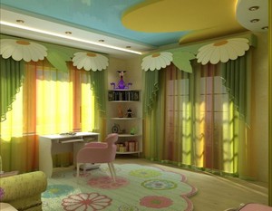 Потолок в детской комнате из гипсокартона (8 фото)