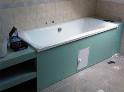 Фартук под ванну из плитки – экран под ванну из плитки способы, инструкция по устройству