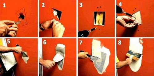 Как заделать дыру в гипсокартоне на стене без нового листа