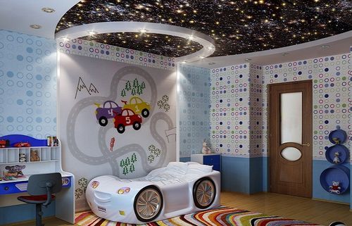 Потолок в детской комнате из гипсокартона (8 фото)