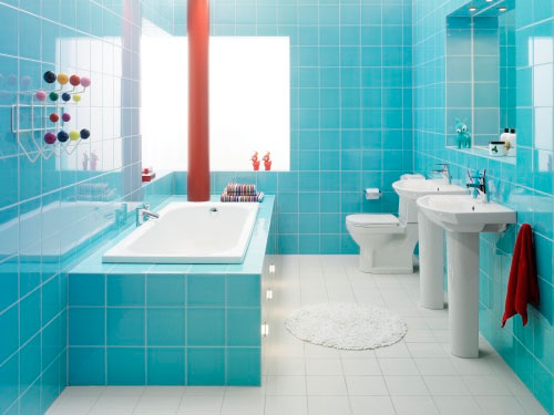 Дизайн ванной в голубых тонах оформление ванной в голубом цвете