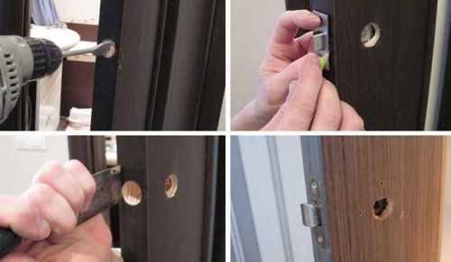 Как установить ручку в дверь