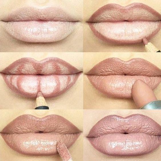 Как правильно красить губы объемно, чтобы казались пухлыми, красиво помадой, карандашом, блеском