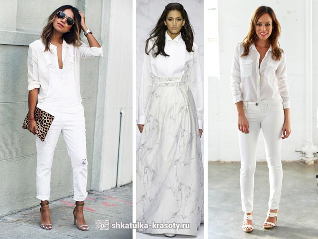 Как и с чем носить белую рубашку женщине – стильные образы с белой рубашкой