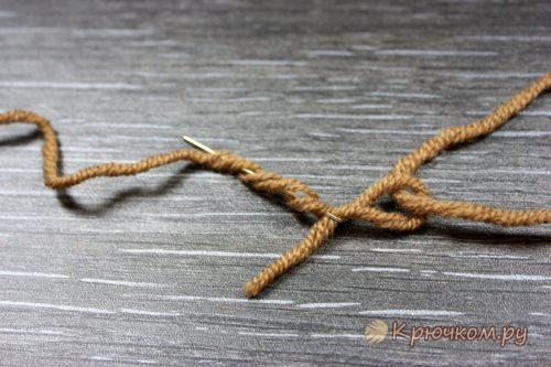 Как связать нитки без узла при вязании