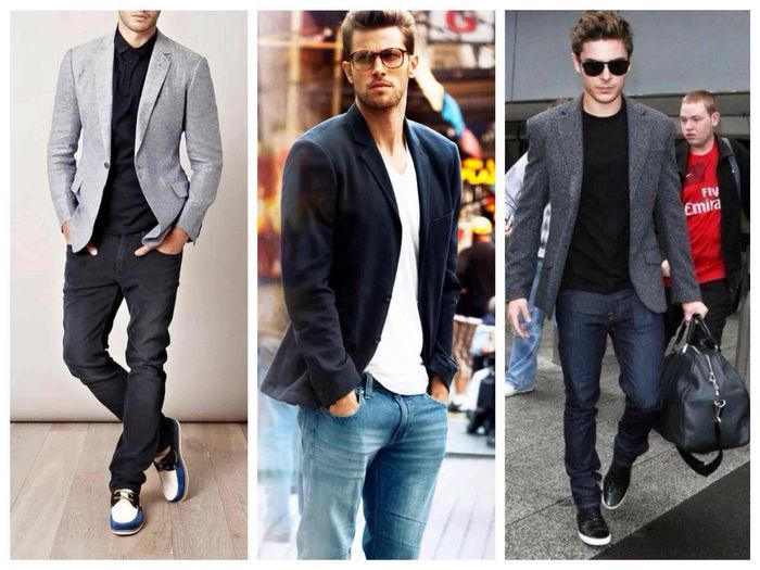 Мужские джинсы и пиджак, как создать образ