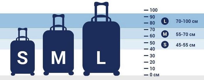 Размер чемодана для багажа в самолете (габариты)