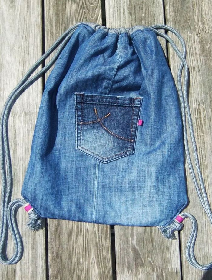 Рюкзак из старых джинсов своими руками
