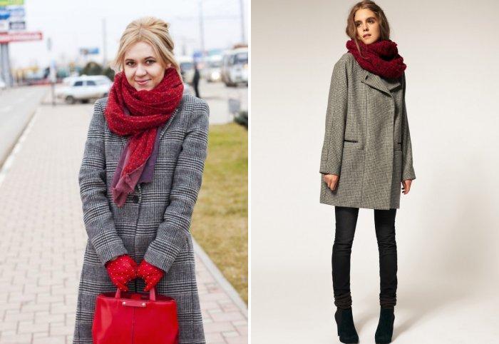 Как носить шарф с пальто