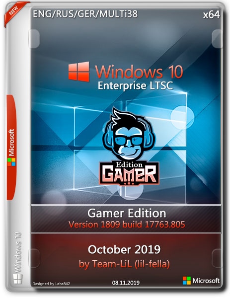 Windows 10 Gamer Edition LTSC x64 v.1809 Oct 2019 Team-lil (Multi-38/RUS)