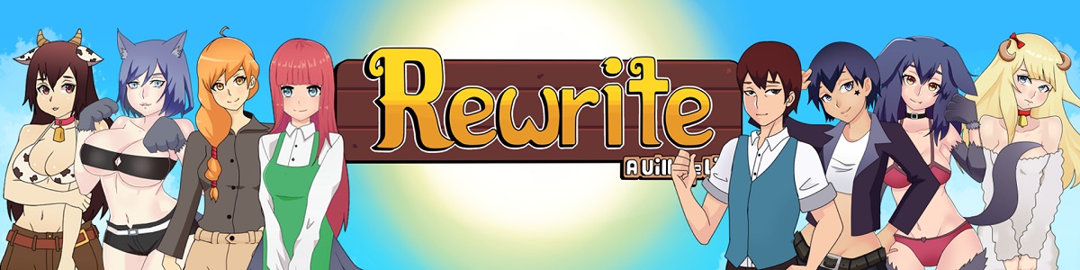 Rewrite: A Village Life [InProgress, v0.2.5] (EmptySet) [uncen] [2019, Flash, SLG, ADV, Fantasy, Male hero, Big tits/Big Breasts, Monster girl, Handjob] [eng]
