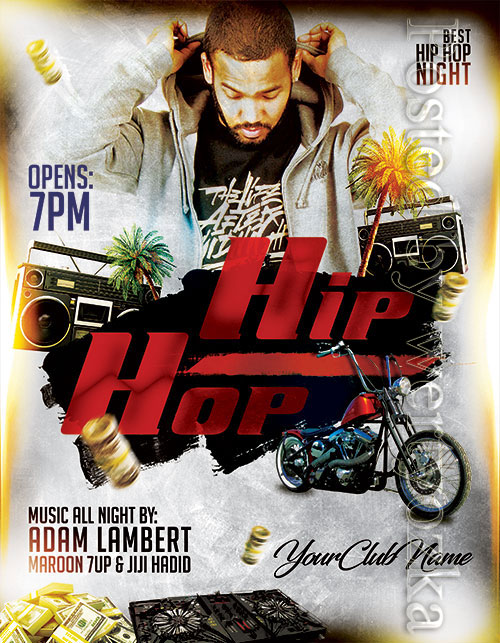 Hip Hop Night - Premium flyer psd template