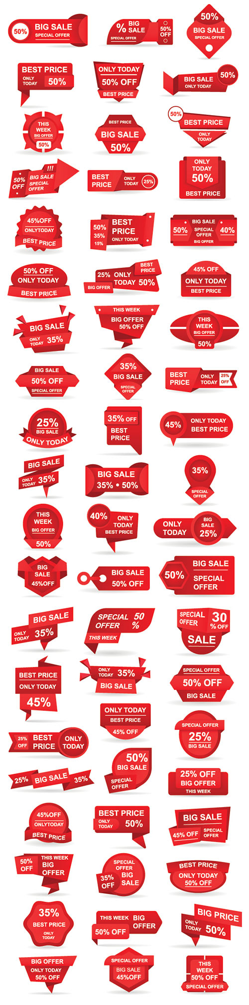 Stickers best offer price and big sale pricing badges design