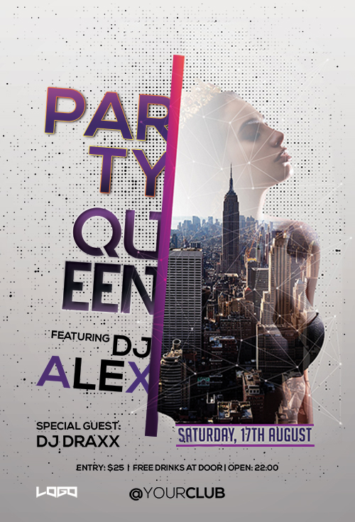 Party Queen - Premium flyer psd template