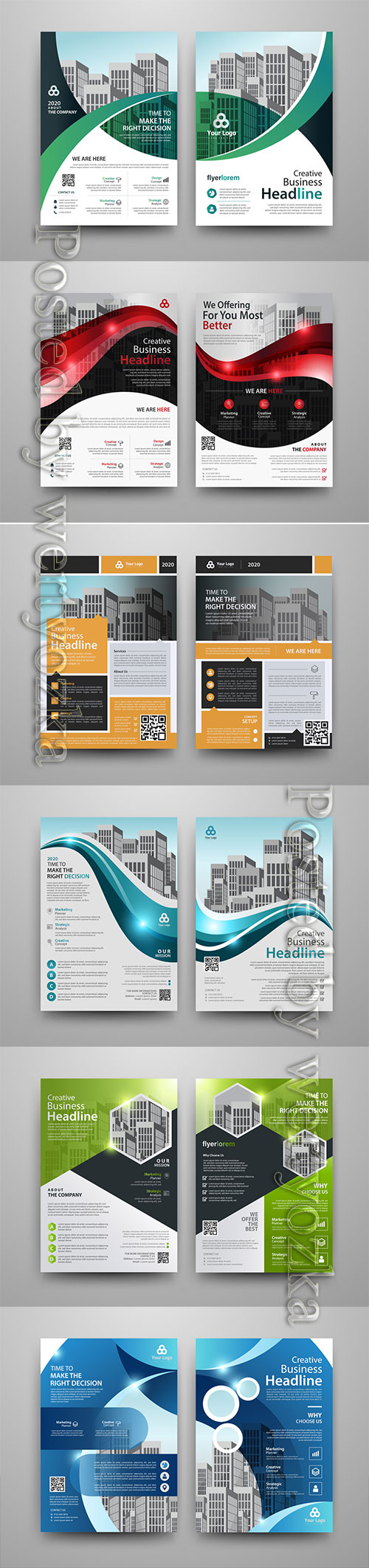 Business vector template for brochure, annual report, magazine # 13