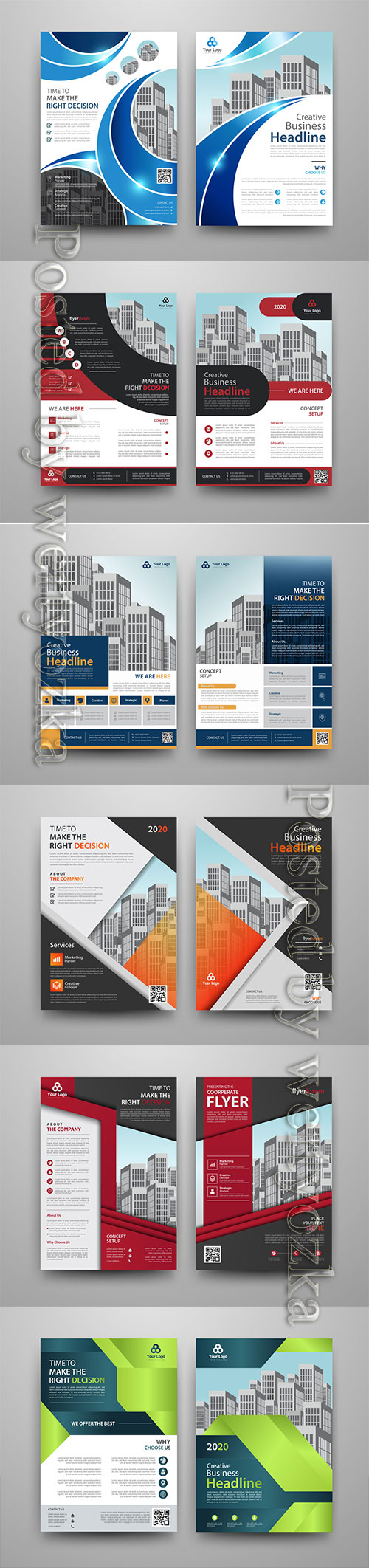 Business vector template for brochure, annual report, magazine # 15