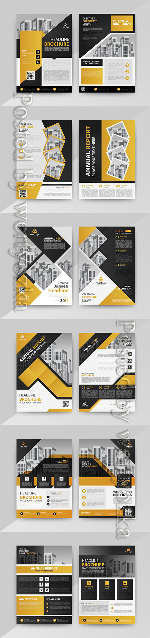 Business vector template for brochure, annual report, magazine # 11