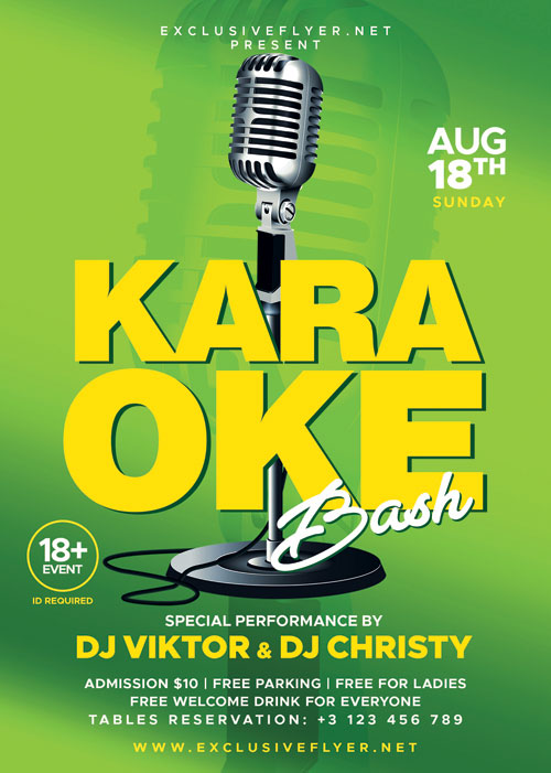 Karaoke bash - Premium flyer psd template