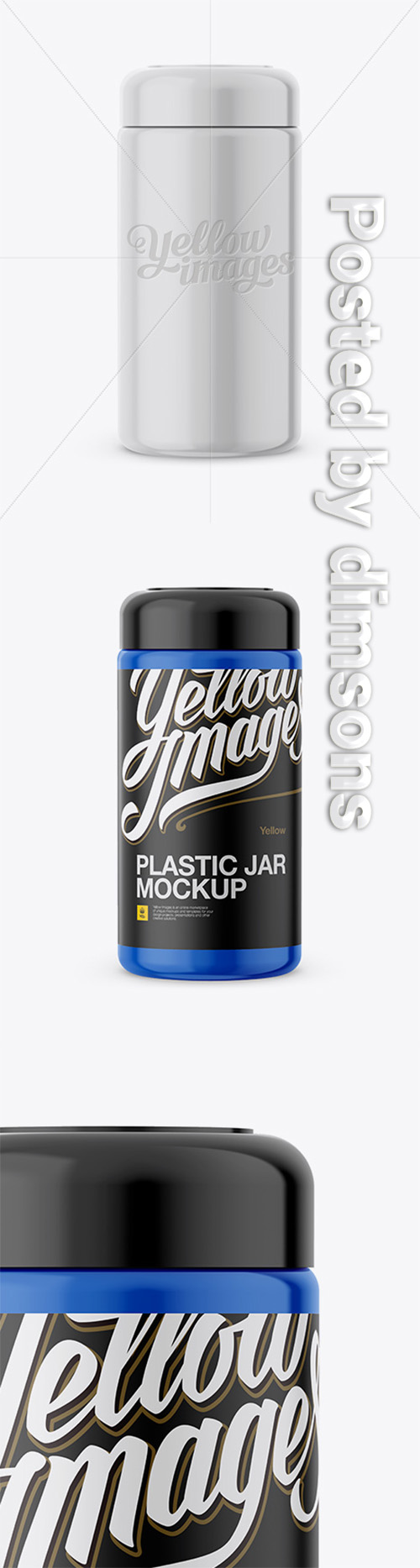 Plastic Jar Mockup - Front View 14388 TIF