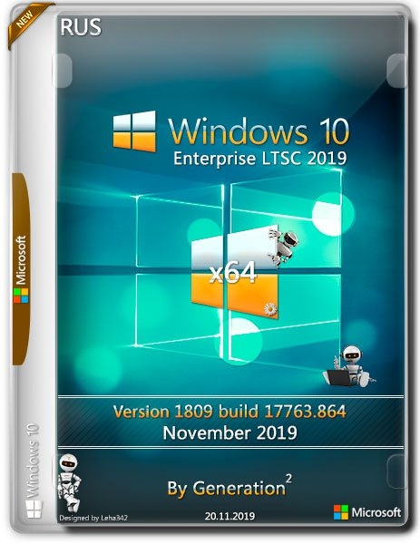 Windows 10 Enterprise LTSC 17763.864 Nov2019 by Generation2 (x64) (2019) =Rus=