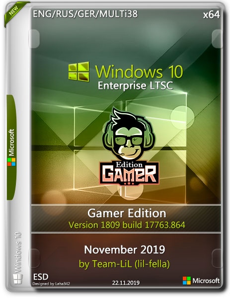 Windows 10 Gamer Edition LTSC x64 v.1809 Nov 2019 Team-lil (Multi-38/RUS)