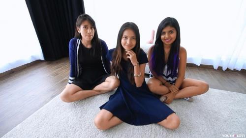 Emma, Tessa, Jade - Three Teens Share Cum