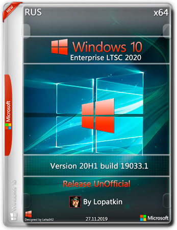 Windows 10 Enterprise LTSC 2020 x64 19033.1 20H1 Release UnOfficial (RUS/2019)