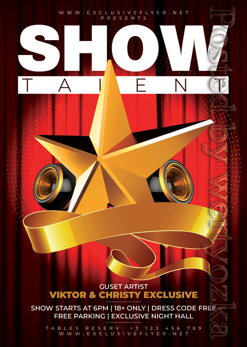 Show talent - Premium flyer psd template