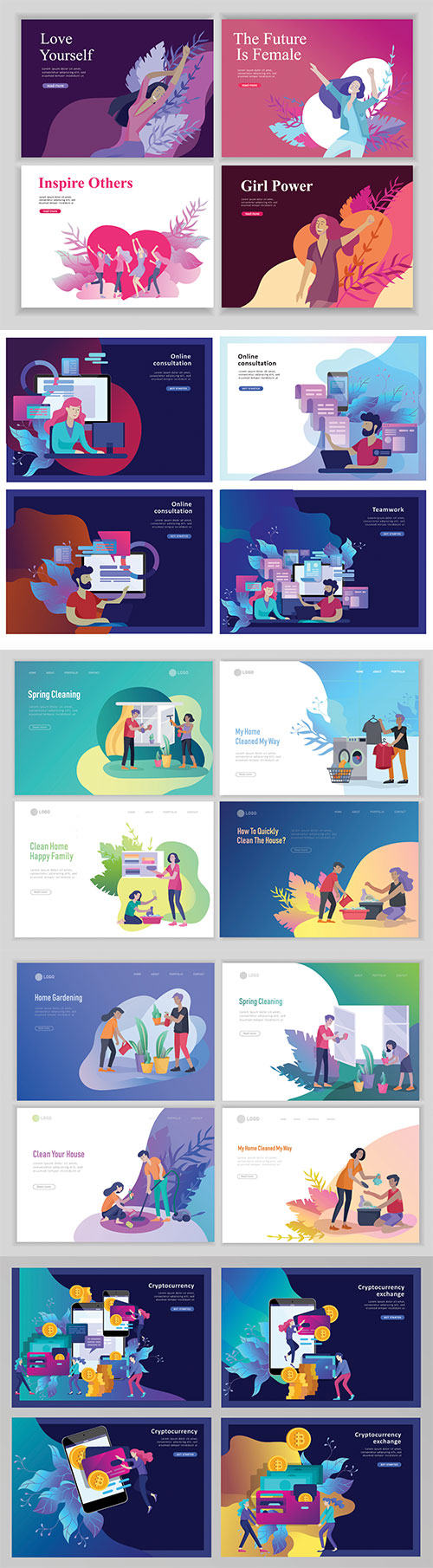 Website page isometric vector, flat banner concept
