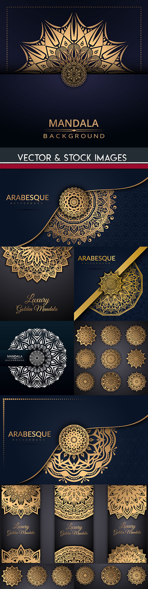 Mandala gold decorative ornament design background