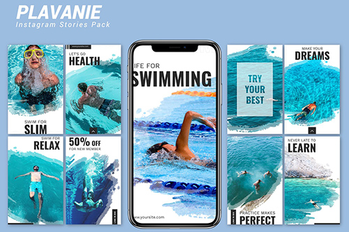Plavanie - Instagram Story Pack