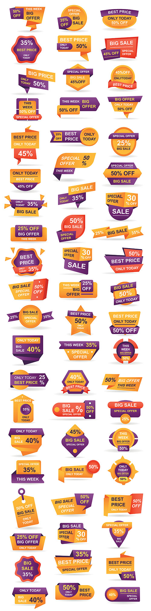 Stickers best offer price and big sale pricing tag
