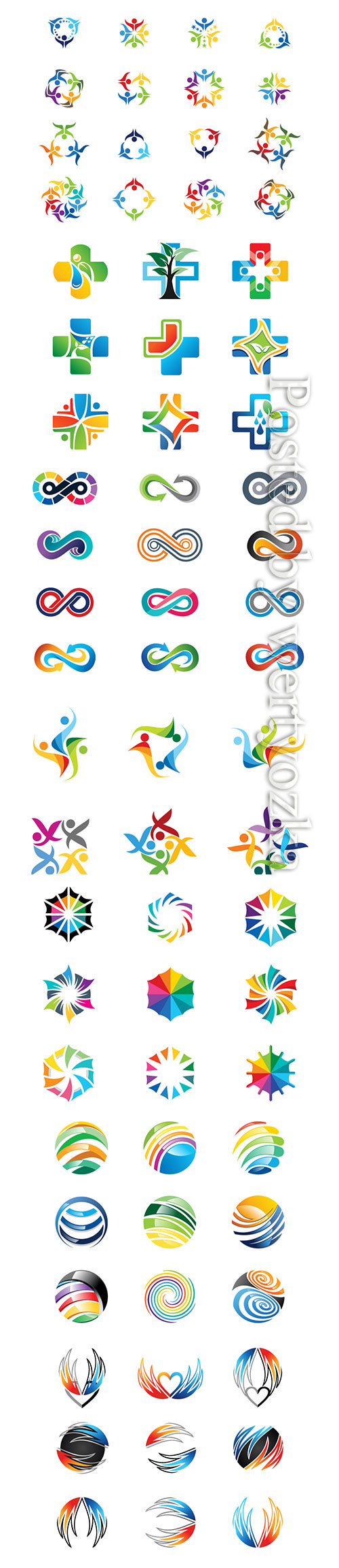 Designer logos in vector