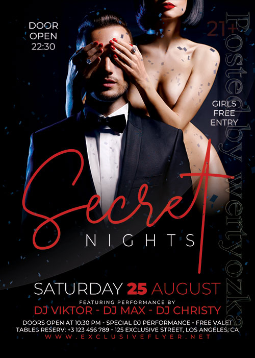 Secret nights - Premium flyer psd template