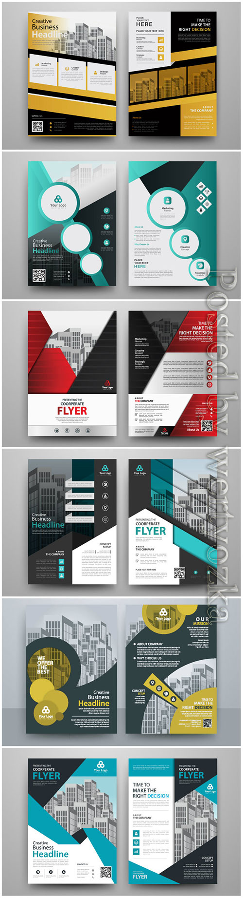 Business abstract vector brochure, annualReport, magazine # 4