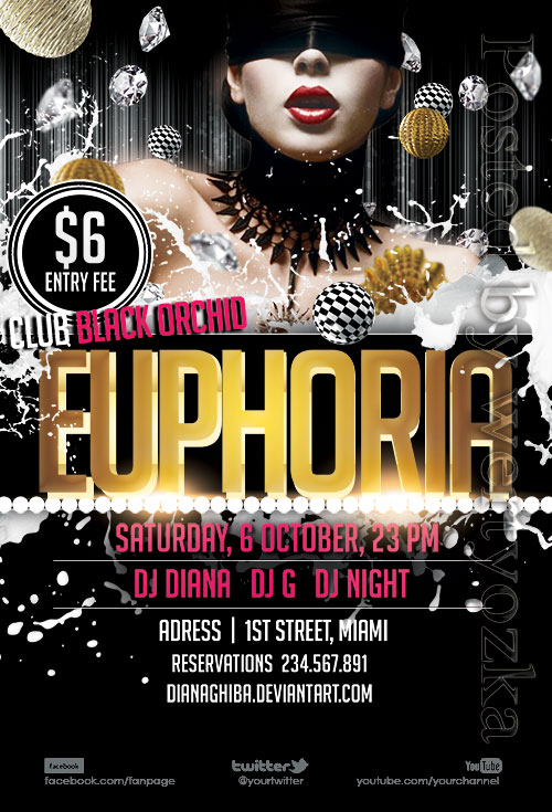 Euphoria - Premium flyer psd template