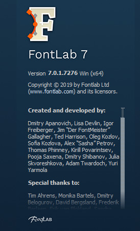 FontLab 7.0.1.7276