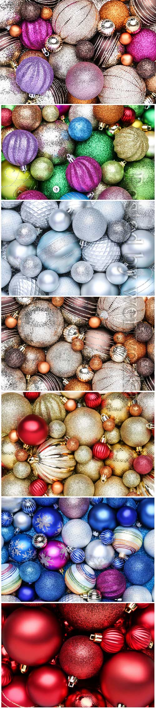 Background of colorful christmas baubles