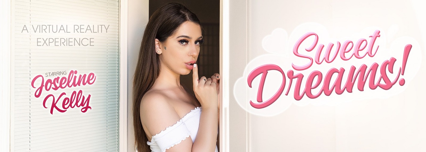 [VRBangers.com] Joseline Kelly (Sweet Dreams! / 20.12.2019) [2019 ., Babe, Blowjob, Brunette, Cowgirl, Hairy Pussy, Natural Tits, Tattoo, Virtual Reality, VR, 4K, 2048p] [Oculus]