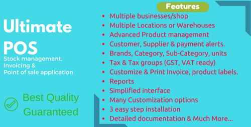 CodeCanyon - Ultimate POS v2.17 - Best Advanced Stock Management, Point of Sale & Invoicing application - 21216332 - NULLED