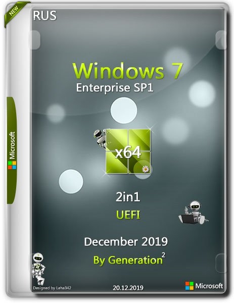 Windows 7 Enterprise SP1 2in1 Dec 2019 by Generation2 (x64) (2019) Rus