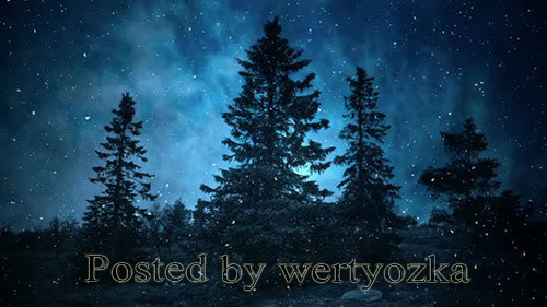 Videohive - Dark Blue Winter Night Backgrounds - 
25300647