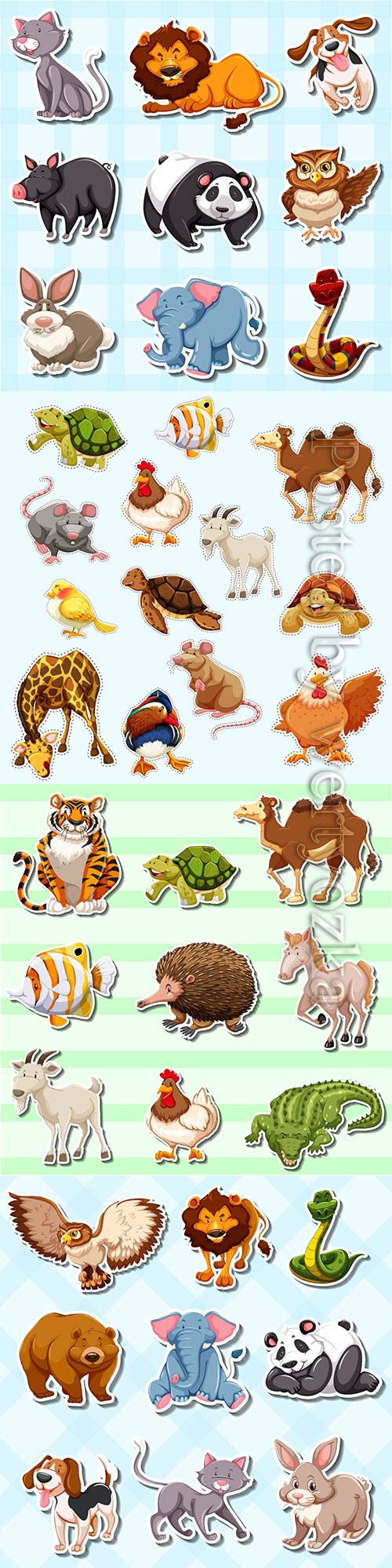 Sticker set with cute animals # 3