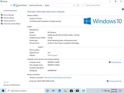 Windows 10 Home 19H2.1909 Build 18363.535 Preactivated December 2019