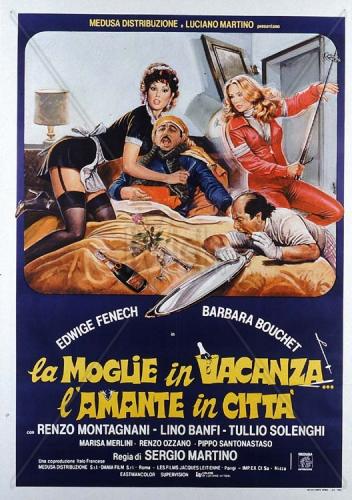 La moglie in vacanza... l'amante in città / Жена в отпуске... любовница в городе (Sergio Martino, Dania Film) [1980 г., Italian Sex Comedy, DVDRip] [rus]